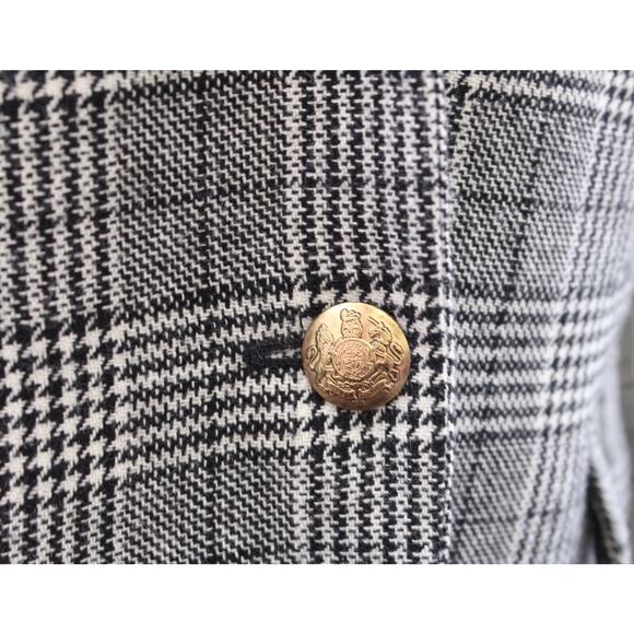 J Crew Regent Blazer in Glen Plaid Size 4 Houndstooth Tweed Wool Blend Jacket - Picture 5 of 8